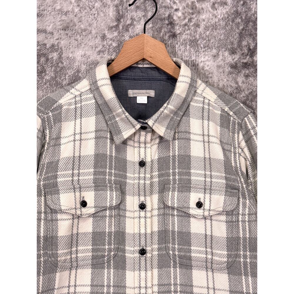 Outerknown Blanket Shirt Medium / Large Womens Heavyweight Flannel Gray Plaid - Picture 2 of 8